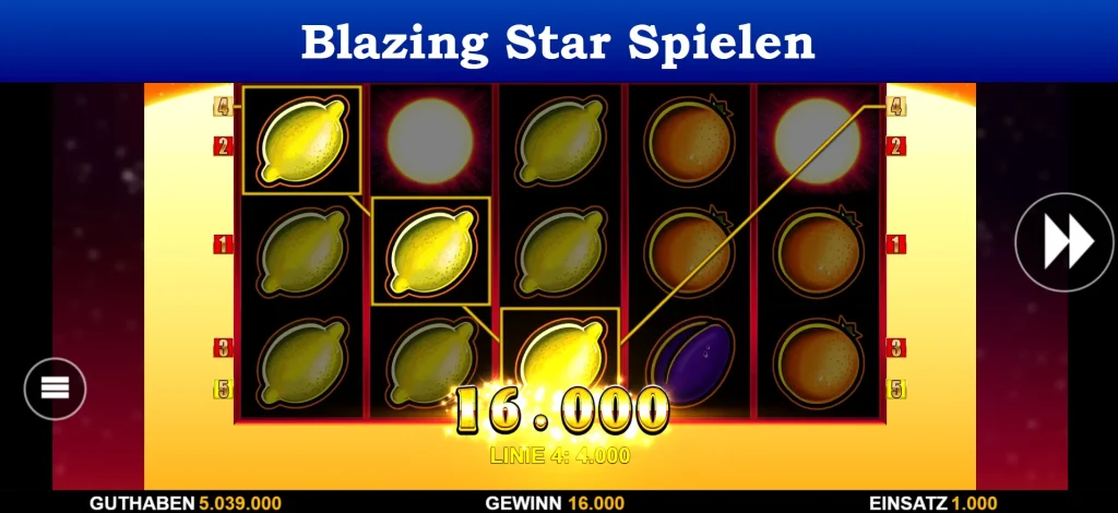 blazing star spielen